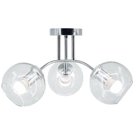 Plafon chromowany szklany 3-punktowy 8084/3 z serii ELBA - Lampy Elem